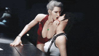 [3D动画/CV] KamadevaSFM 3月新作：FF7 Shinras Just-Ass 蒂法 审讯室内的特殊惩罚-第4张图片-萌站