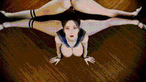 【3D动画】[VAM] Jindo：Jiwoo - poses Jiyeon & Joon's NTR story 巨乳巨臀御姐练习一字马 