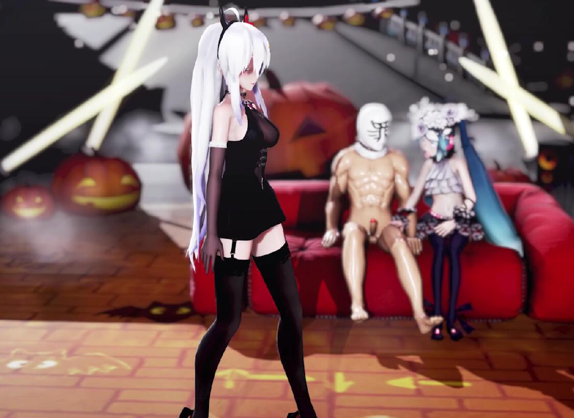 Iwara - Haku&Miku  X Happy Halloween -第2张图片-萌站