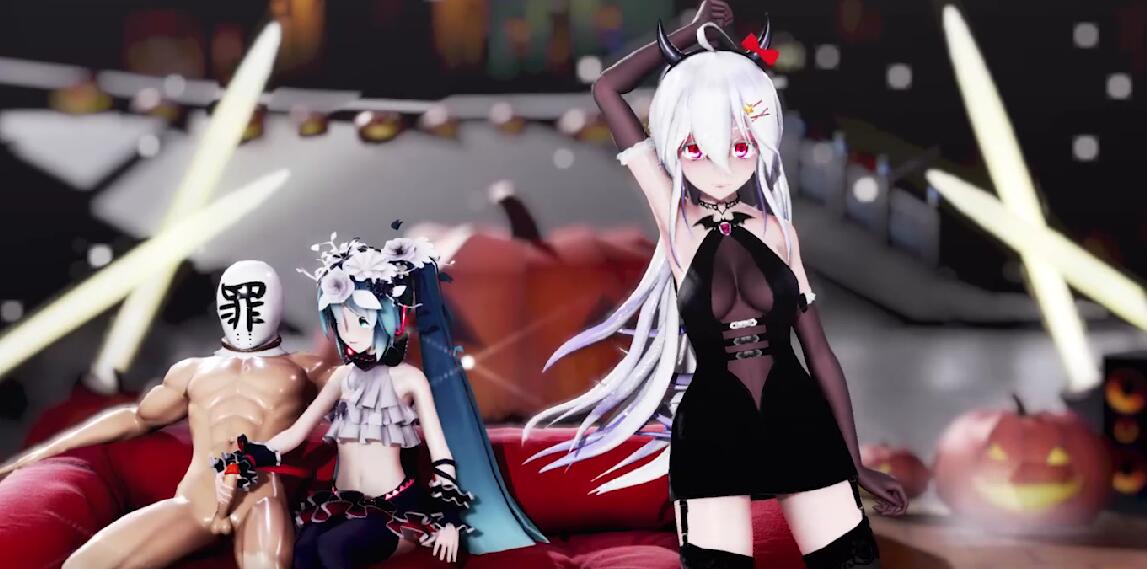 Iwara - Haku&Miku  X Happy Halloween -第4张图片-萌站