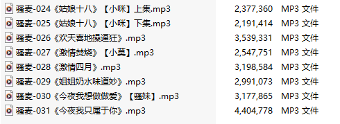 【粉丝福利/白嫖/激情骚麦/8部合一】【MP3版】【中文】【024-031】