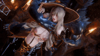 [3D动画/CV] Elarbaby：D-19 魔女 巨乳黑丝御姐狼人大屌后入爆肏-第3张图片-萌站