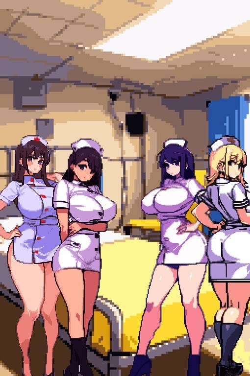 [像素][后宫][调教][中出][护士] 集中搾精治療室 爆乳ナースと連続絶頂射精治療Ver1.3 [100m][百度]