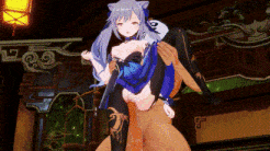 【MMD/煌めく星/纯啪】3月31日新作：原神 一脸嫌弃的黑丝刻晴