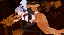 【MMD/煌めく星/纯啪】3月31日新作：原神 一脸嫌弃的黑丝刻晴-第3张图片-萌站