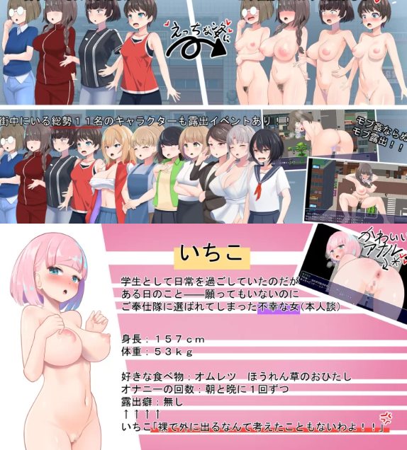 [日式RPG/野外露出/新作/PC] 全裸露出！裸体工作服务队 AI汉化 [1+800M][百度盘]-第2张图片-萌站
