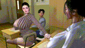 [3D动画/VAM] Brainocn：空姐妈妈与小胖父子 爆乳长腿黑丝御姐待奉多方位爆肏中出 [中字]-第8张图片-萌站