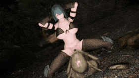 【巨乳 黑丝 口交 吞精 骑乘 爆操 爆射 中出】新作-［Skyrim NSFW］ゴブリンで性欲発散2 Female warrior x Goblin 2-第2张图片-萌站