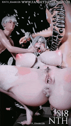 [3D小马大车VAM] NTH_kimiko2B ：S18+DLC 极品黑丝爆乳魔女父子轮番侵犯中出 [6.5G]