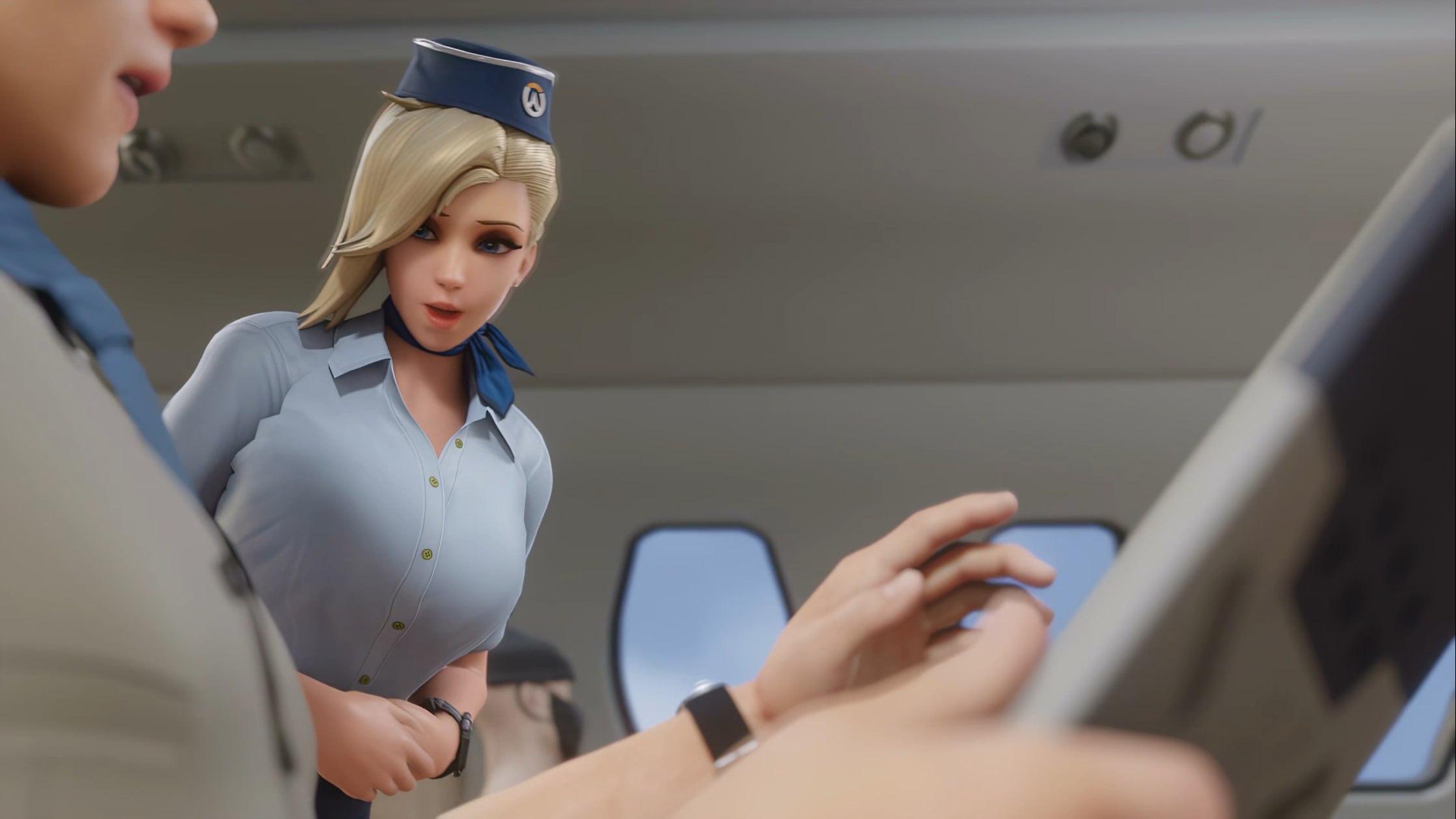 3D 守望先锋 天使空姐