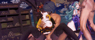 【MMD/runhh/纯啪】4月9日新作：原神 瑞希x千织~甜蜜的梦境-第3张图片-萌站