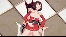 【巨乳 黑丝 女仆 扶她 口交 吞精 69式 骑乘 后入 爆操 爆射 喷潮 中出】新作-Rory Mercury and Megumin futa hentai sex