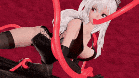 【巨乳 黑丝 触手 捆绑 口交 三洞齐入 爆操 爆射 中出】新作-203.Tentacle×Haku-第9张图片-萌站