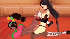 【巨乳 扶她 黑丝 口交 吞精 69式 骑乘 后入 爆操 爆射 喷潮 中出】新作-Timmera And Tifa Futa Hentai Sex-第7张图片-萌站