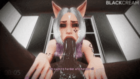 【2K/无修】【巨乳 兽耳娘 口交 吞精 乳交 69式 骑乘 后入 爆操 爆射 中出】新作-[BlackCream] Ahri X BBC-第21张图片-萌站
