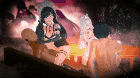 【巨乳 旗袍 黑丝 口交 手交 揉乳 骑乘 后入 爆操 爆射 喷潮 中出】新作-［幻塔定制］梅丽尔与安娜贝拉的涩情服务-第7张图片-萌站