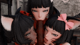 【萝莉 黑丝 口交 兽耳娘 骑乘 爆操 中出】新作-[Lambda30]-Triple Qatya