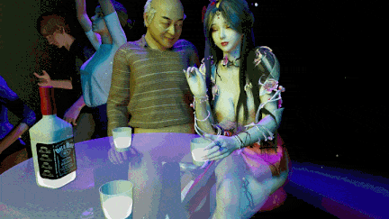 【动画/巨乳/猥亵/后入】[3DNTRVAM] 牛头人爱好者：女帝-酒吧NTR 性感御姐在男友面前被侵犯中出 [2.9G]-第5张图片-萌站