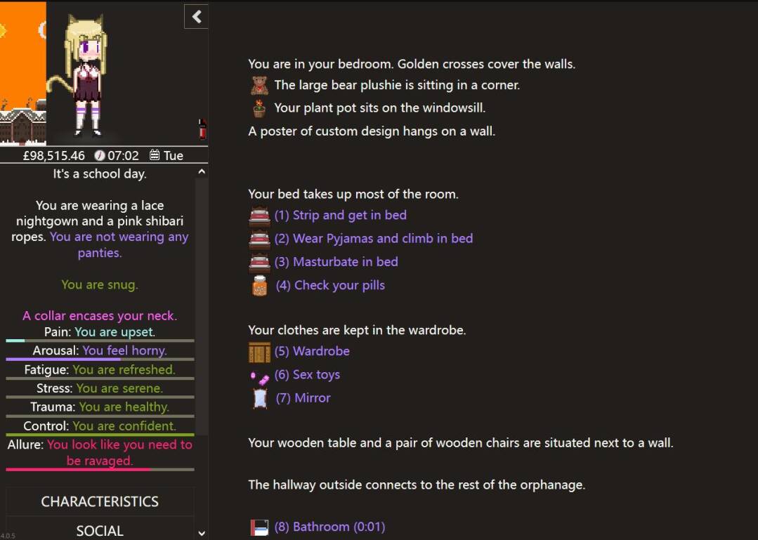 【PC&安卓直装/养成SLG/HTML/文字冒险/无码】欲都孤儿v0.5.3.7 完整版【共176M】【精翻汉化】【原名：Degrees of Lewdity】