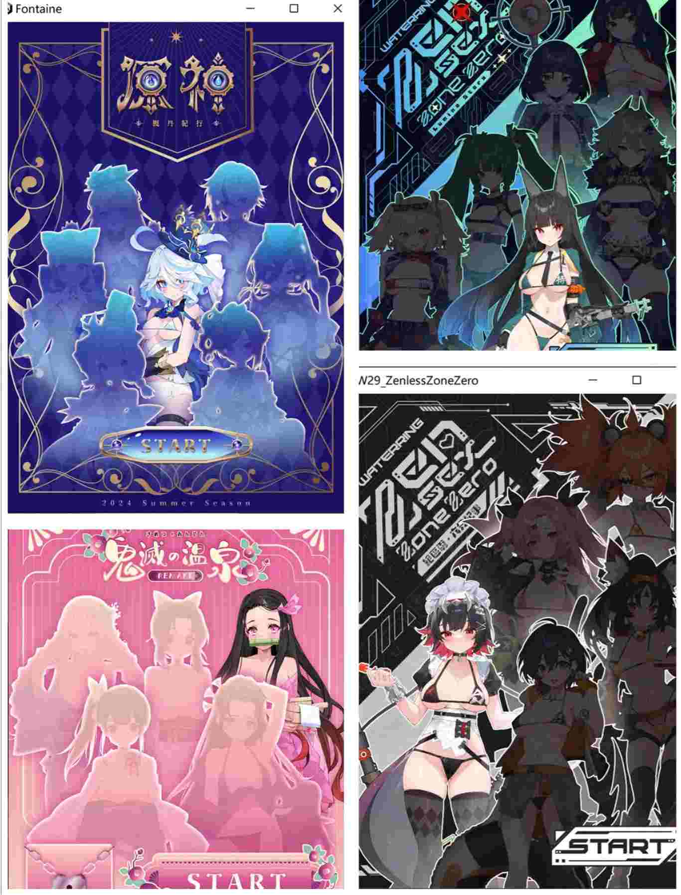 【互动SLG/大合集/无文本】WaterRing制作组大合集：16部互动游戏+107动画+整合视频