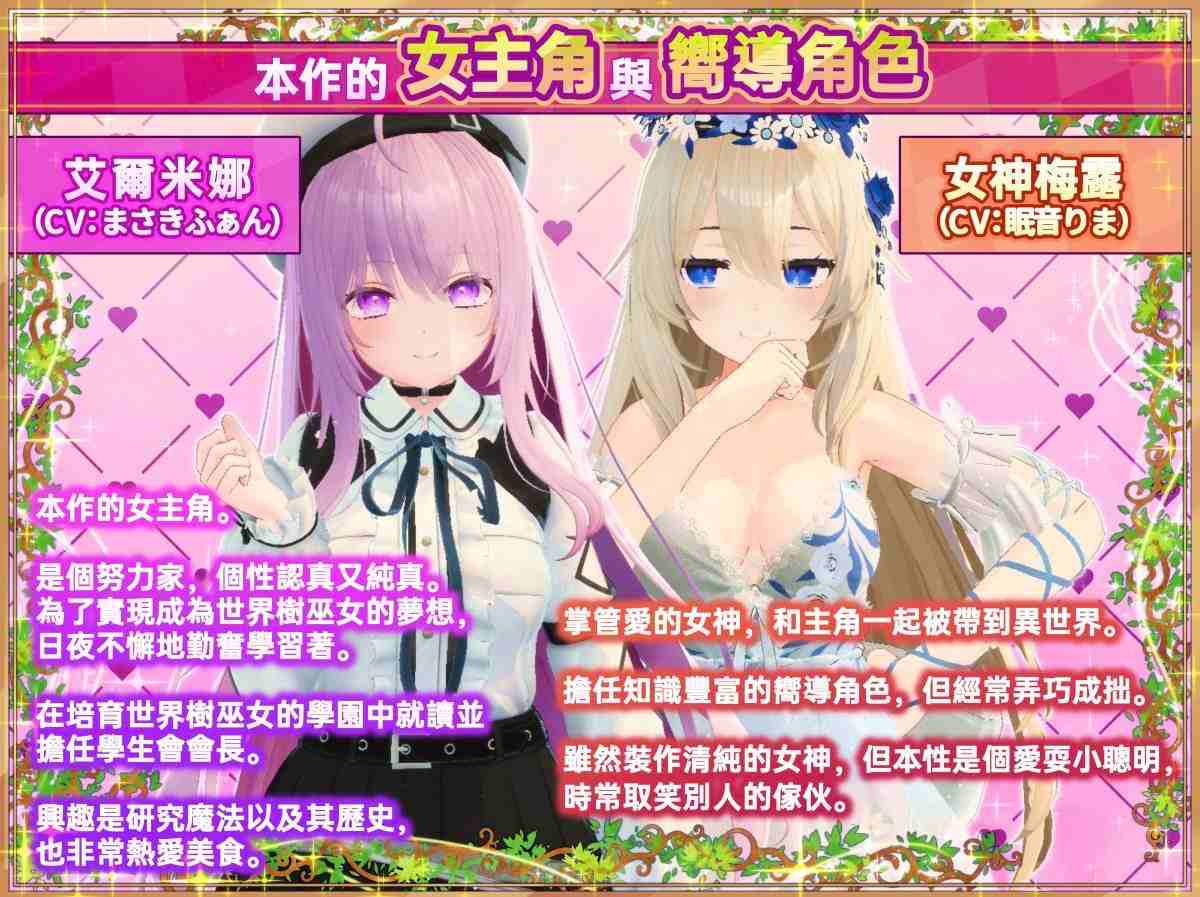 【3D互动SLG/中文/全动态/全CV】异世界树的巫女～用魔法触摸尽情做色色的事～官方中文版+DLC【新作/9.5G】-第2张图片-萌站