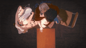 【巨乳 口交 吞精 揉乳 扣穴 骑乘 后入 前后夹击 爆操 爆射 喷潮 中出】新作-芙露德莉斯和赞妮的催眠play［ntr警告，qos警告，配音，鸣潮，wuthering wave，大卡提西亚]-第9张图片-萌站