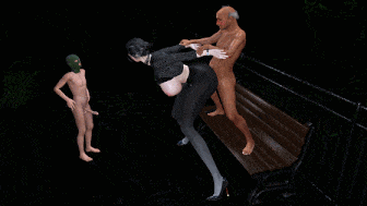[3D/小马大车/NTR] Brainocn 4月新作：夜间冒险 黑丝长腿巨乳妈妈被儿子调教成公共肉便器 [中字]-第4张图片-萌站
