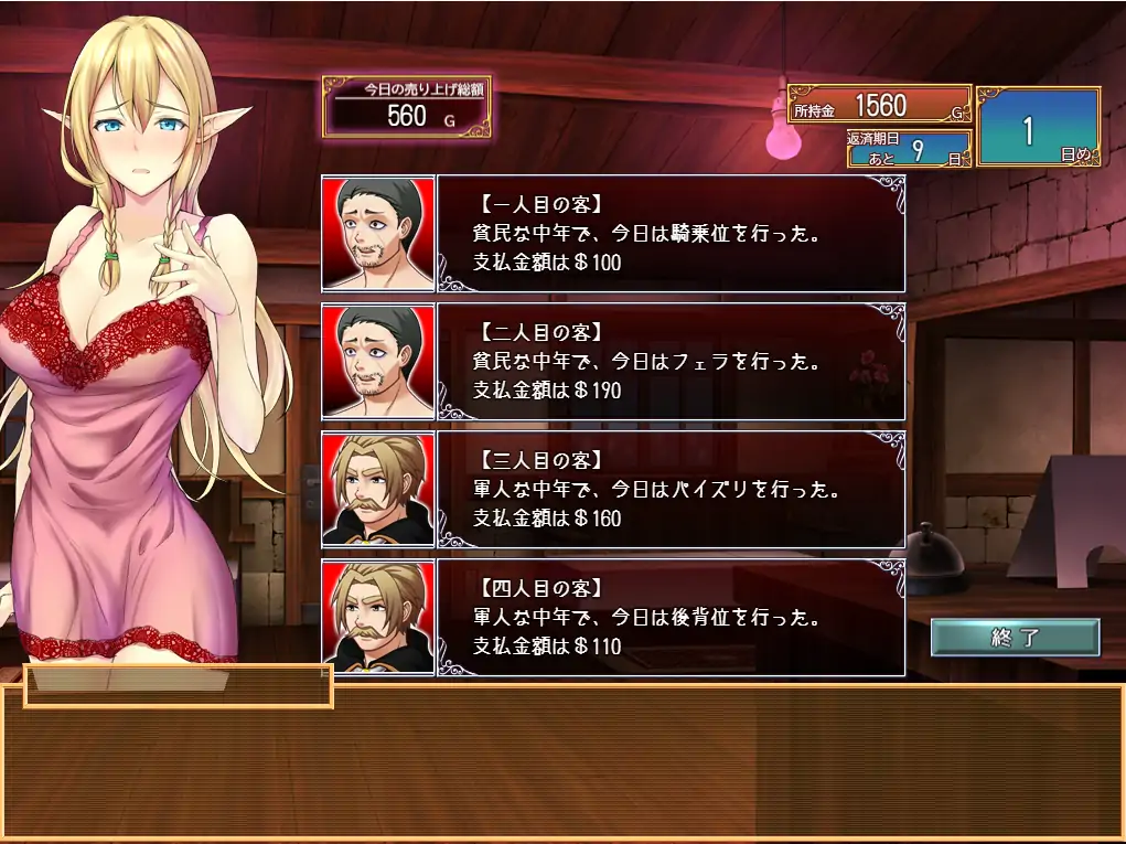 [RPG/汉化] 艾黎儿的接客生活 V1.01 云汉化润色版 电脑 [600M]-第3张图片-萌站