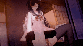 【巨乳 黑丝 JK 扶她 口交 吞精 69式 骑乘 后入 爆操 爆射 喷潮 中出】新作-［幻塔］电磁刃直接上，中专妹受不了-第9张图片-萌站