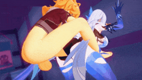 【巨乳 丝袜 巨屌 后入 爆操 爆射 小马拉大车 喷潮 中出】新作-【Genshin Impact】Skirk raped by a Traveler with a big dick-第3张图片-萌站