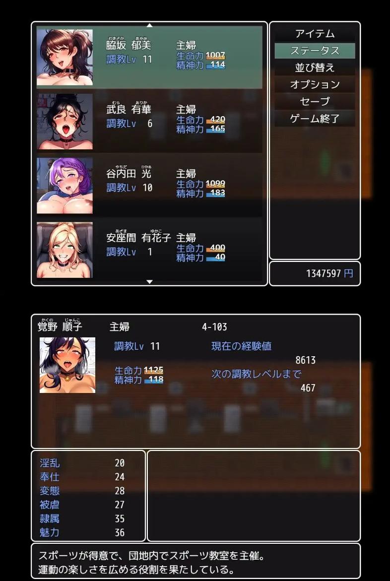 【PC/RPG/NTR/后宫/催眠】这个小区是我的地盘【共1GB】【MTool云翻/AI翻译】【原名：この団地は俺のモノ】-第4张图片-萌站