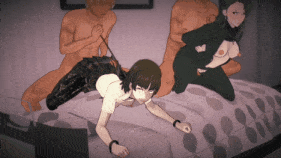【巨乳 黑丝 口交 吞精 乳摇 骑乘 后入 前后夹击 爆操 爆射 中出】新作-[Persona 5] Niijima Makoto & Niijima Sae Rape-第7张图片-萌站