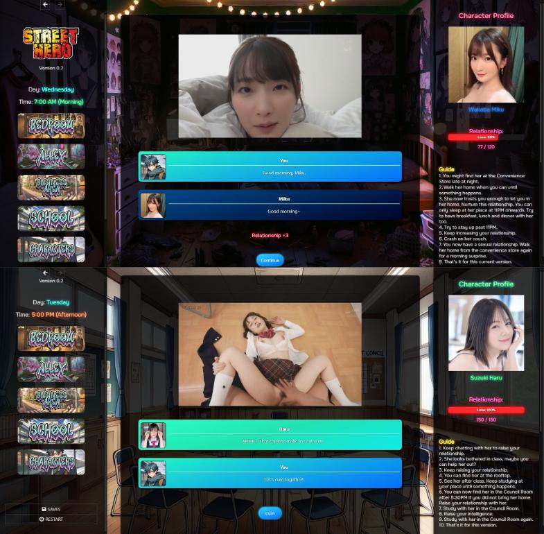 【PC/更新/真人SLG/HTML/动态】街头英雄V0.4b【共6.7GB】【浏览器汉化】【原名：Street Hero】【2025年05月15日 更新】