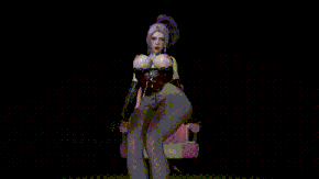 [3D动画/VAM] Borij：韩月埃及猫摇色诱 性感黑丝御姐女王坐椅子摇 [4K60] 