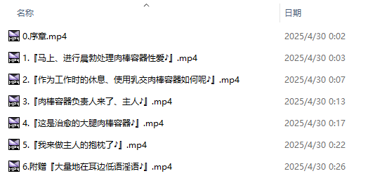 【汉化音声/4.7GB/2小时】轻轻柔柔丰丰满满甜甜蜜蜜“肉棒容器女仆”【简体中文版】#藍沢夏癒-第3张图片-萌站