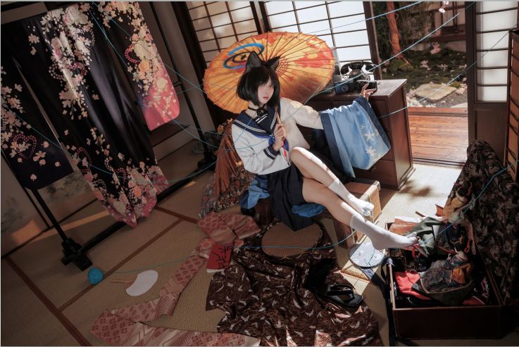 【COSPLAY】纸悦w 栉田桔梗［25p]【300M】-第2张图片-萌站