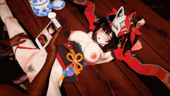 【动画/后入/乘骑/中出/爆操】[3D无修CV] AlphaG 新作：菲比+耀嘉音+灵砂+花火+黑塔 清纯白丝少女前后夹击爆肏中出 [10G]-第5张图片-萌站