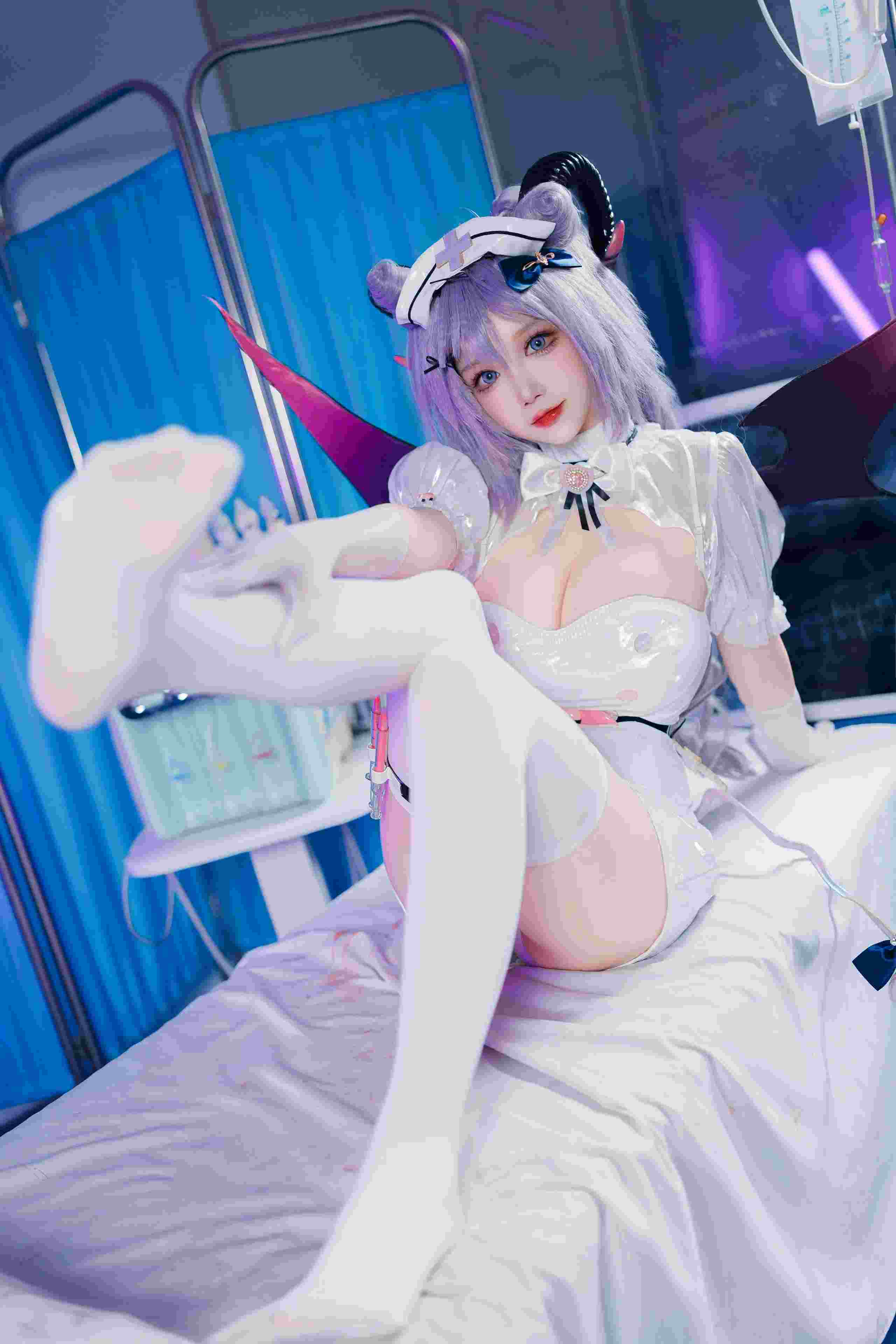 雪晴Astra - 白丝护士刻晴 66P-第2张图片-萌站
