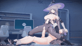 4K-【巨乳 黑丝 乳摇 揉乳 骑乘 后入 前后夹击 爆操 爆射 喷潮 中出】新作-[Tir_AL]-The Herta 大黑塔&黑塔-第8张图片-萌站