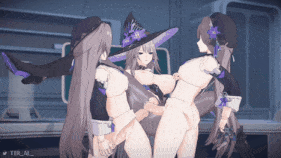4K-【巨乳 黑丝 乳摇 揉乳 骑乘 后入 前后夹击 爆操 爆射 喷潮 中出】新作-[Tir_AL]-The Herta 大黑塔&黑塔-第15张图片-萌站