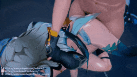 【巨乳 黑丝 乳摇 口交 吞精 手交 舔穴 骑乘 后入 爆操 中出】新作-Firefly & Silverwolf 🔞Queencard_Go Sex