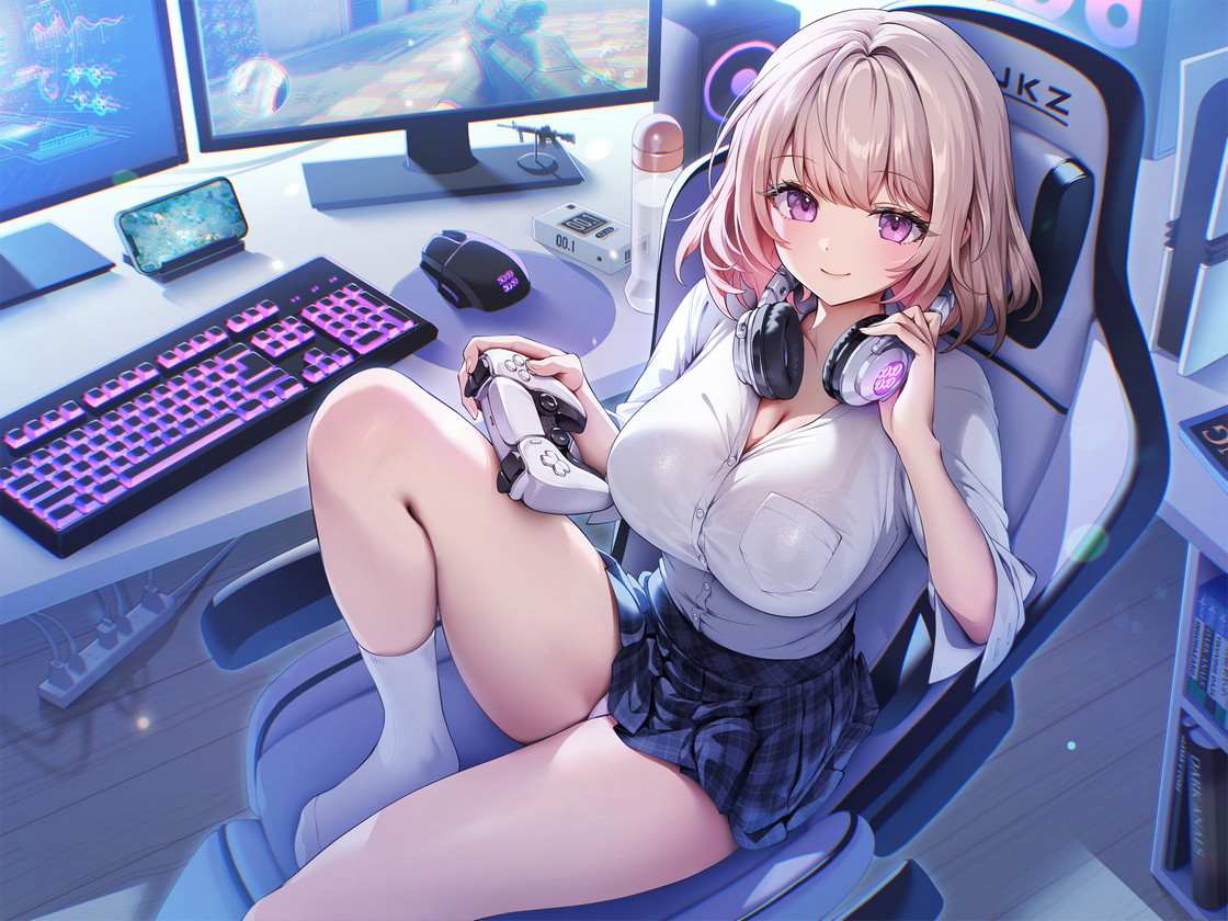 RJ01392160【涼花みなせ】ゲームしながら自由におまんこを使わせてくれる“ささやき”ゲーマーカノジョ【バイノーラル】