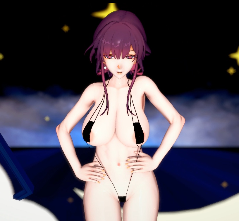 3D动画 星穹铁道  比基尼 卡芙卡MMD - Heart Attack 4k 
