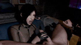 【巨乳 黑丝 口交 吞精 足交 喷射 骑乘 爆操 中出】新作-Lecherous mistress Ada Wong capture Leon and revel femdom sex in bedroom-第12张图片-萌站