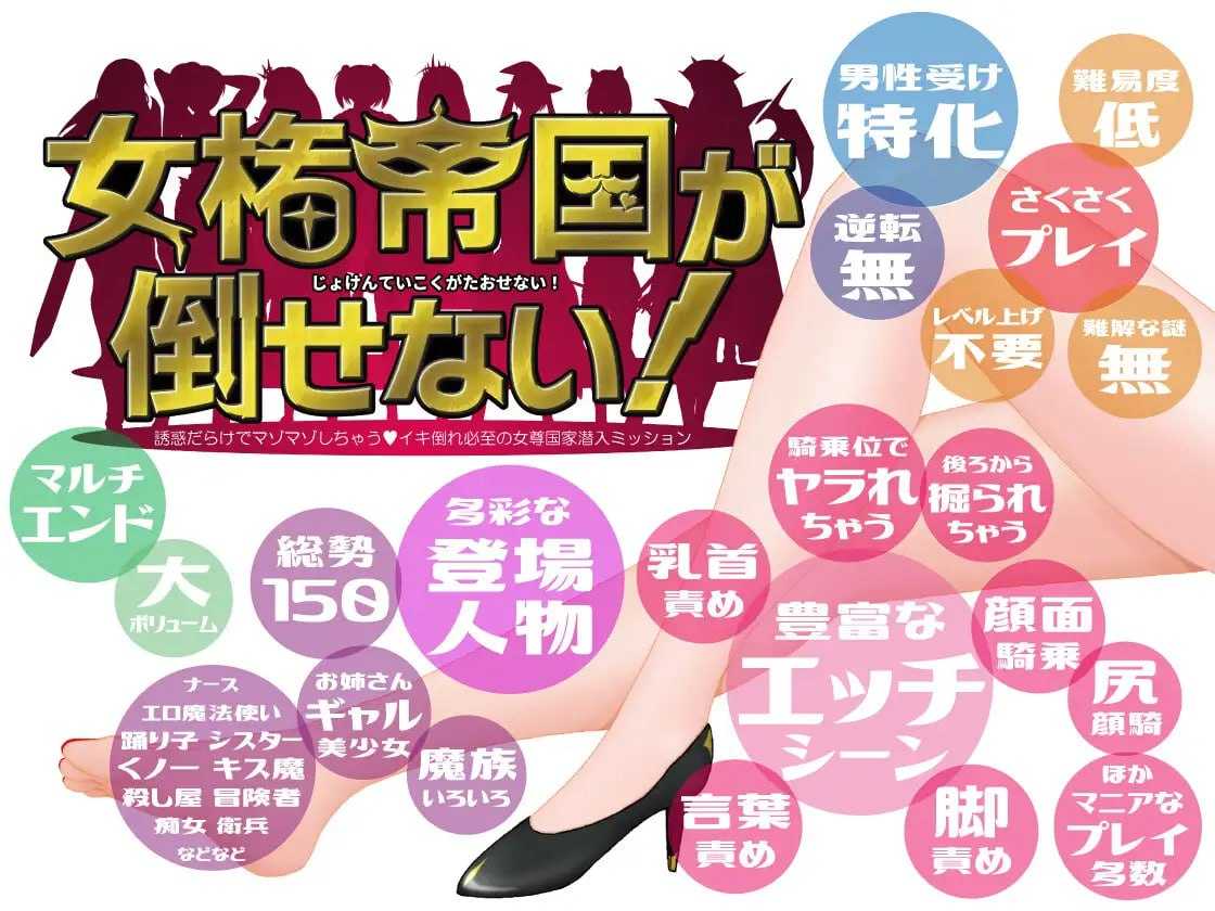 ✅社团名：#トリコロールゲームズ ▫️名称：无法推翻的女权帝国！－诱惑满载的受虐沦陷之旅♂ 高潮到虚脱必至的女尊国家潜入任务－ ▫️原名：女権帝国が倒せない！‐誘惑だらけでマゾマゾしちゃうvイキ倒れ必至の女尊国家潜入ミッション‐ ▫️版本：v1.211-第9张图片-萌站