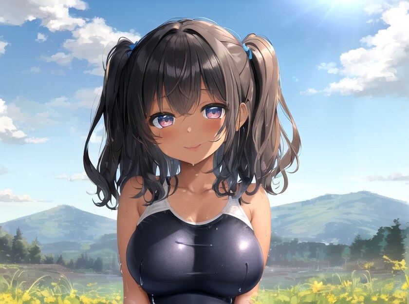 RJ01391927【神間みと】エッチな事を知らない褐色〇リ巨乳でスク水姿の姪っ子に叔父さんが大人の遊びを教えてみた話【水着/パイズリ/中出し】