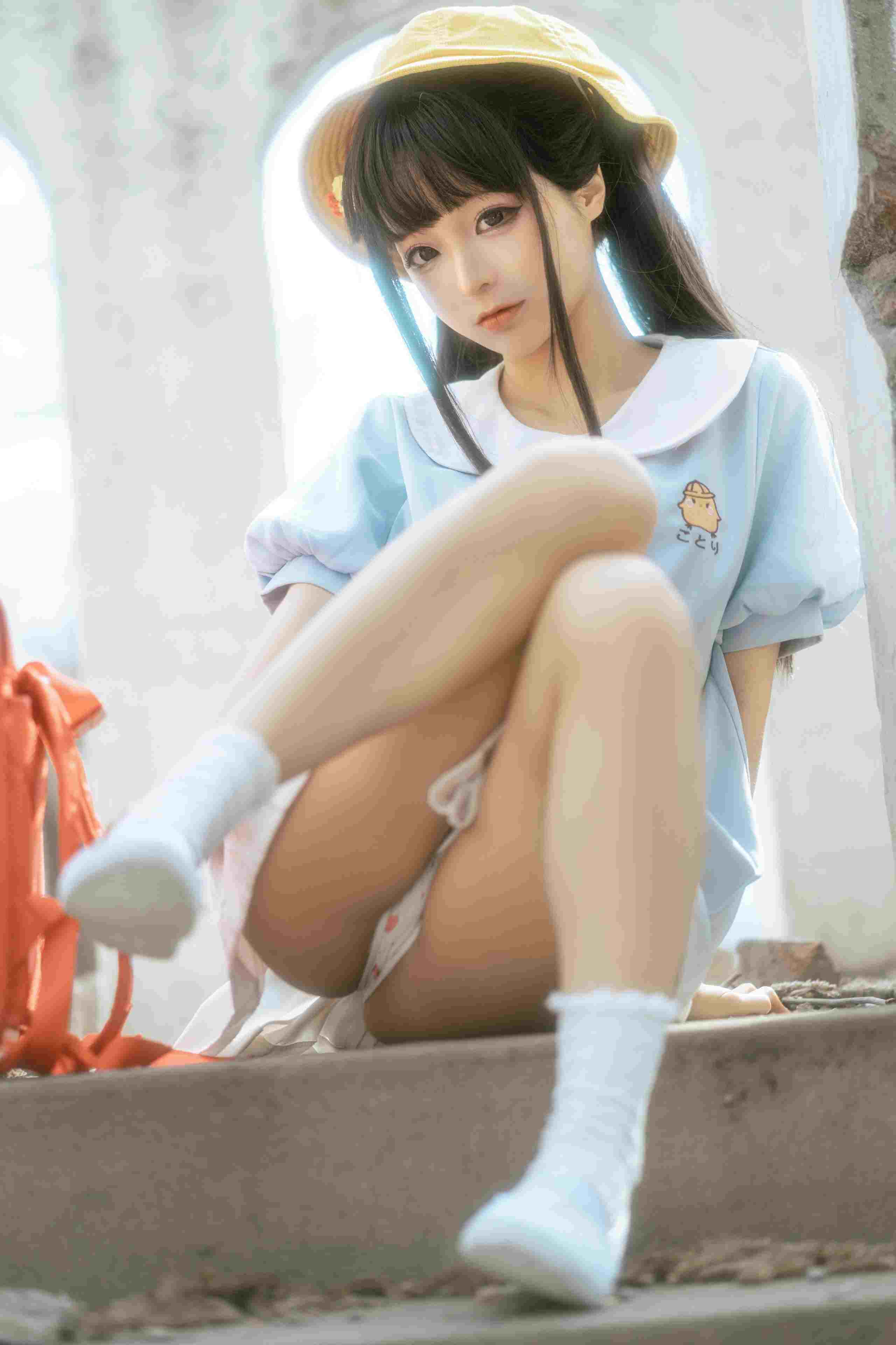 蠢沫沫 - 小黄帽 156P 双马尾 肛塞尾巴-第2张图片-萌站
