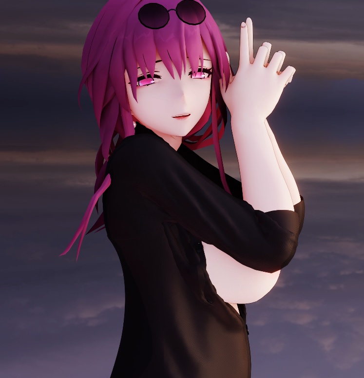 MMD 星穹铁道 黑丝 卡芙卡 something 4K-第3张图片-萌站