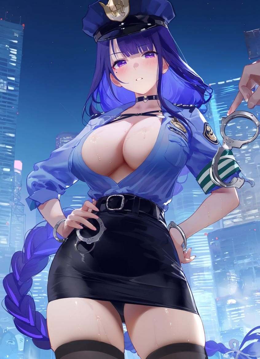 [AI图] [Coolsummer]原神：雷电将军 警察制服(298P)