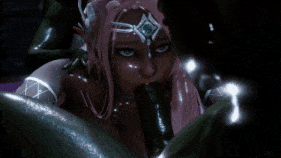 新作-Goblins Breed an Elf in Heat 【巨乳 白丝 乳摇 口交 吞精 骑乘 后入 前后夹击 爆操 爆射 喷潮 中出】-第17张图片-萌站